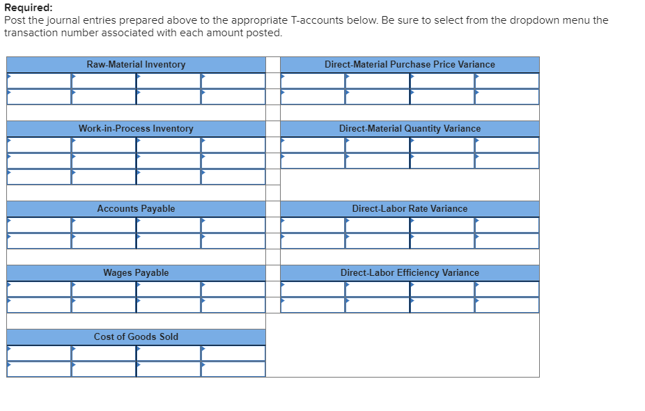 for Variances (Appendix) (LO 10-6, 10-9) [The following information applies to the