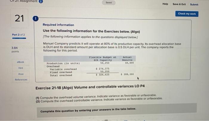  Assignment i Saved Help Save & Exit Submit Check my work