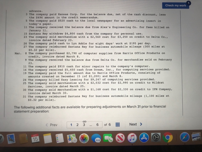 grown. To accommodate the growth, the accounting system is modified to set