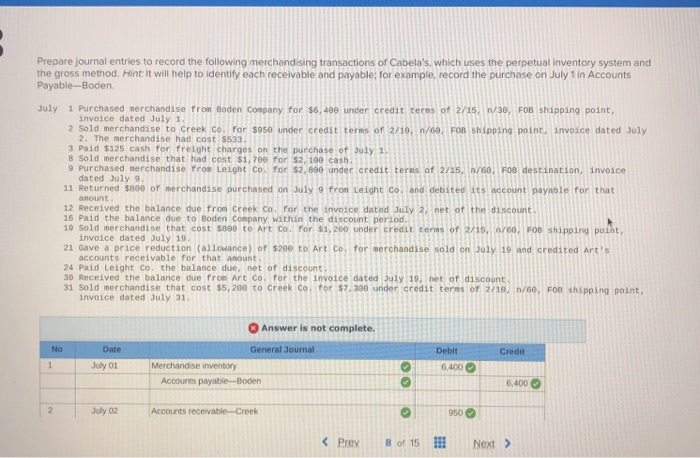  what did i do wrong? Prepare journal entries to record the