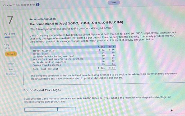 of each product. Its average cost per unit for each product at