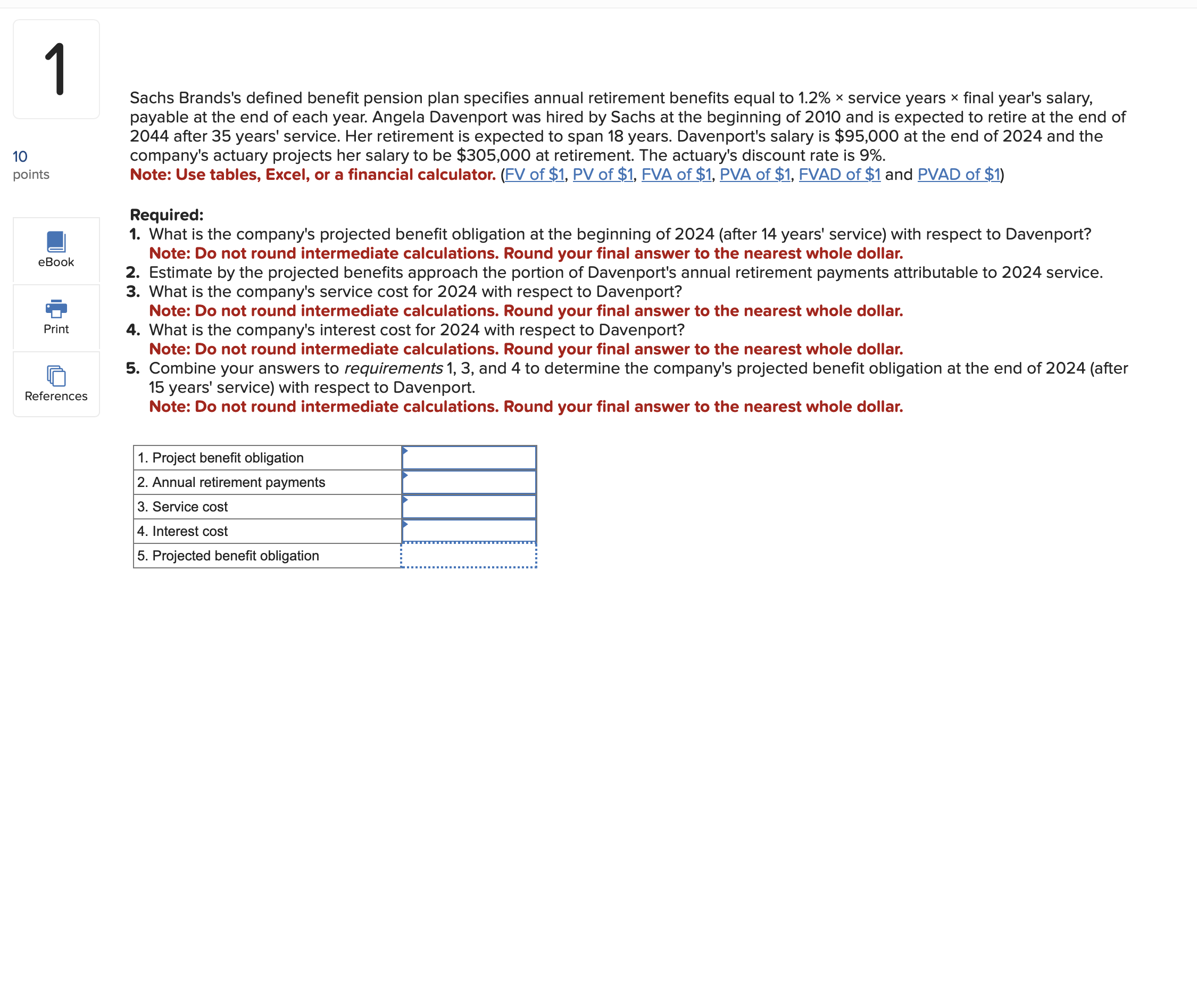 payments are $26,000 due on December 31 of each year, calculated by