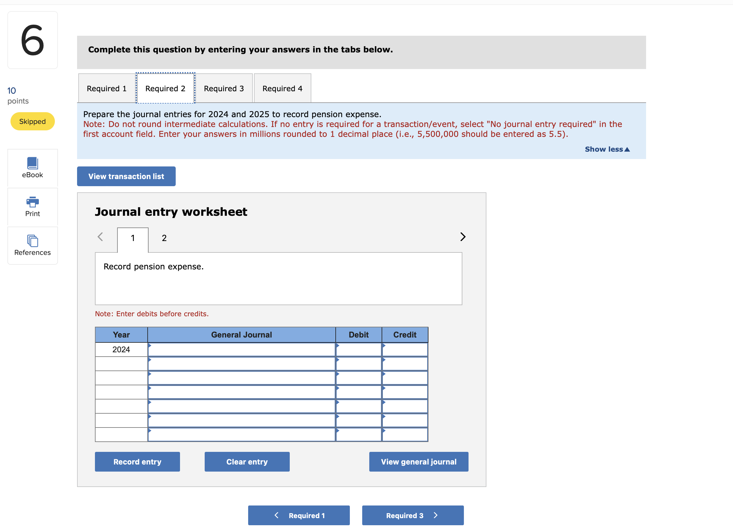 Prepare the journal entry, if any, on January 1 and on December