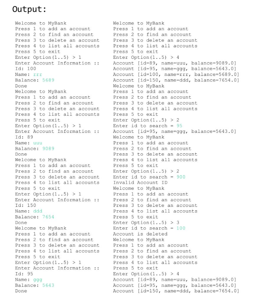 ="+ id + ", name =" + name + ", balance=" +