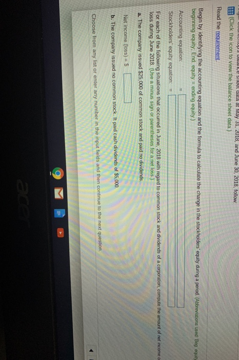 from the financial information presented. Assets Liabilities Equity 51,000 28,000 $ Corner