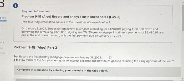 2024, Stoops Entertainment purchases a bullding for $420,000, paying $100,000 down and