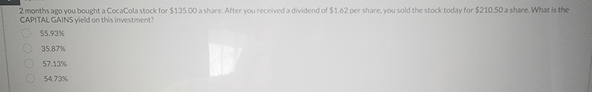  Explain how to solve 2 months ago you bought a CocaCola