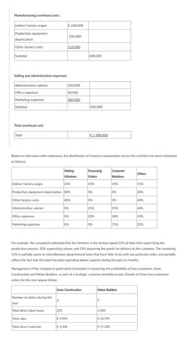 following two questions based on the information bellow. Answer should not be
