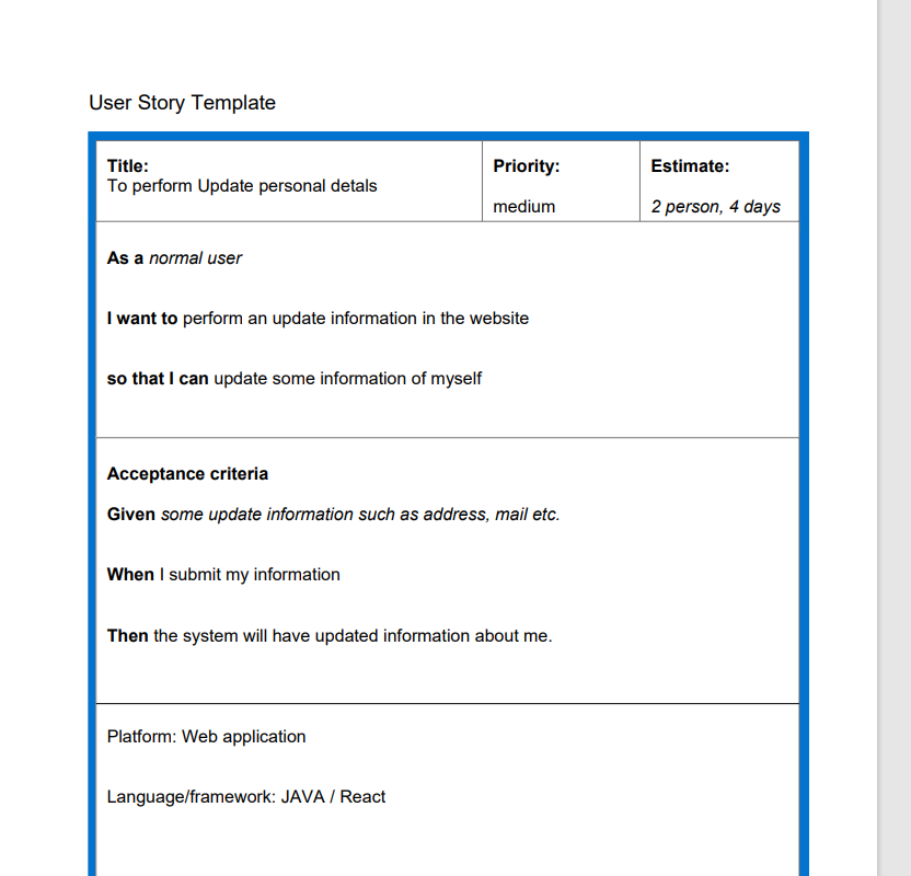 the photos; You have to write what I do all this task.
