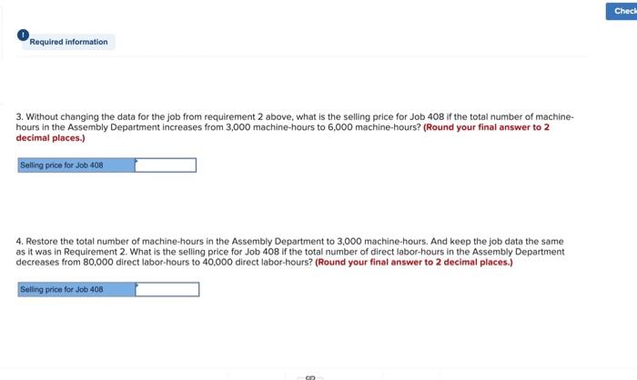 Milling Department Overhead Cost (Y): Assembly Department Overhead Cost (Y) = $390,000