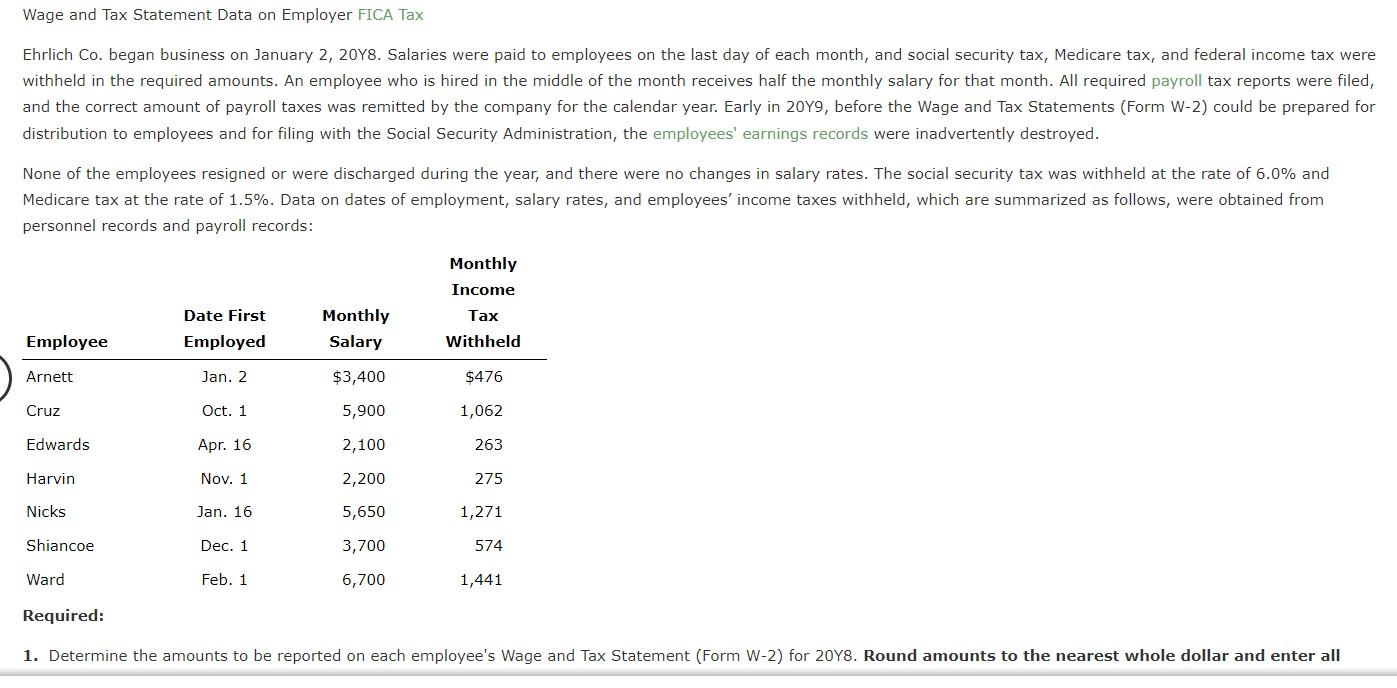 Help me solve this question please! Wage and Tax Statement Data on