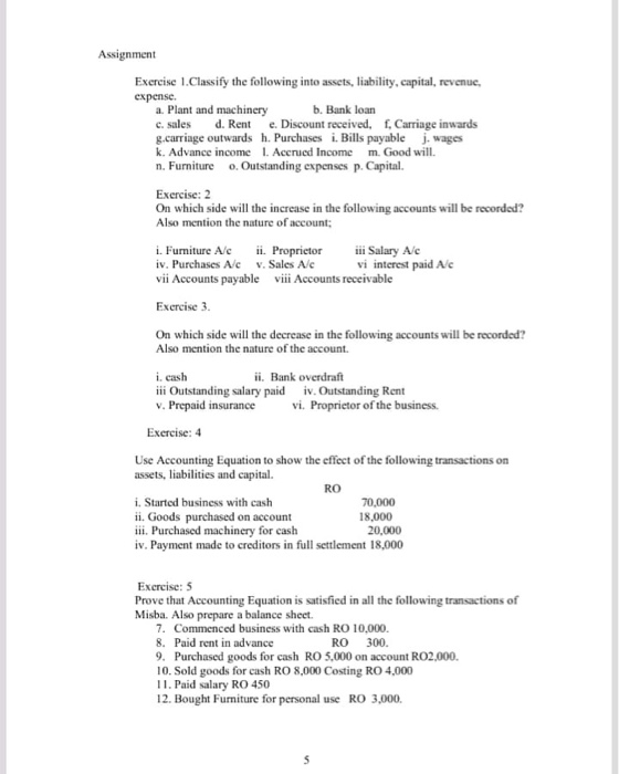 can you please solve this question assigment Assignment Exercise 1. Classify