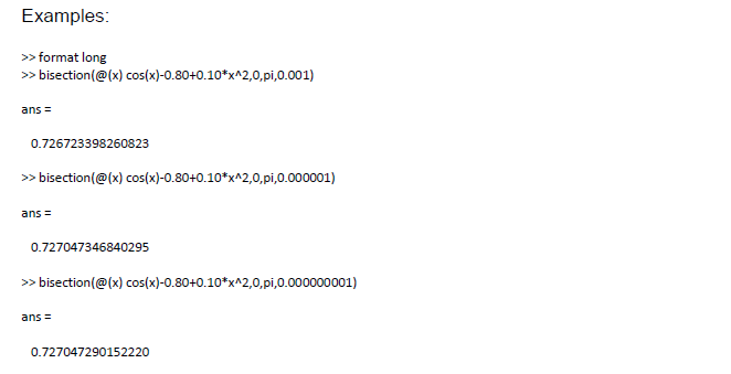 of the user-input function f on a closed interval [a,b]. Inputs f,