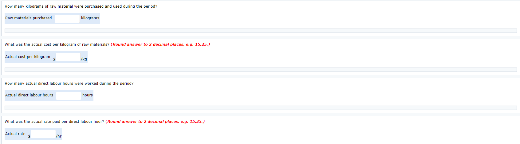have been given the following information about the production of Gamma Co.,