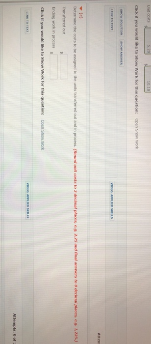 of Mayor Company has the following production and manufacturing cost data for