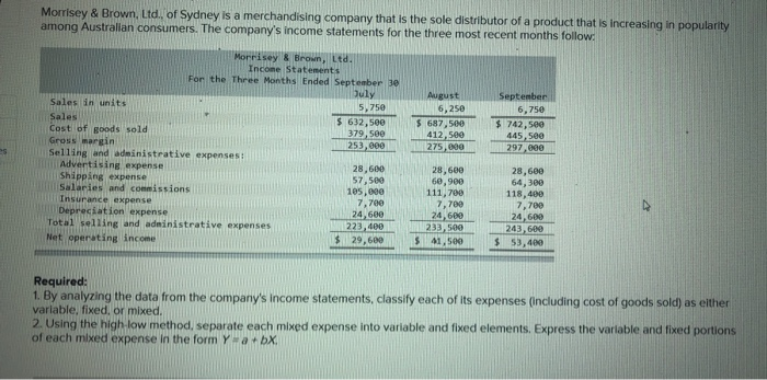 can someone help me with this managerial accounting practice problem Morrisey &