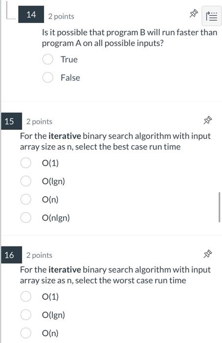 for program A is t(n)=150nlog2n The worst-case runtime function for program B