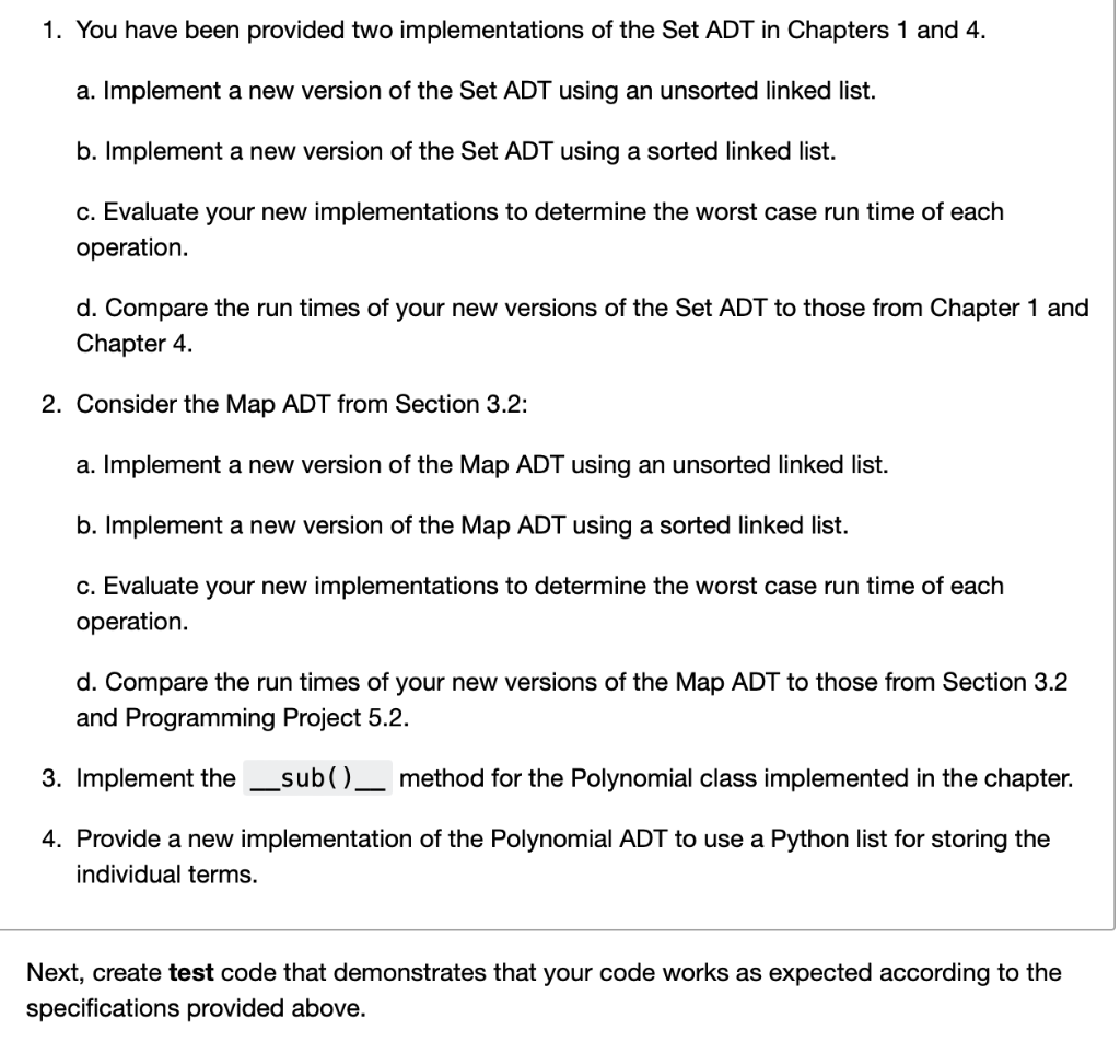 Emplement all of the step in the Python code and do the
