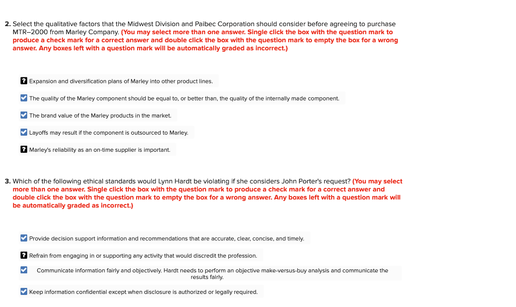 that are used in the corporation's final products. Lynn Hardt of Midwest's