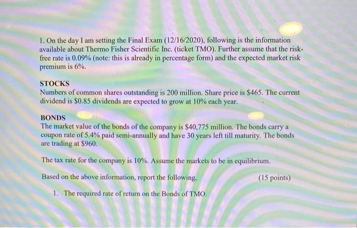  please help!!! will give thumbs up 1. On the day I