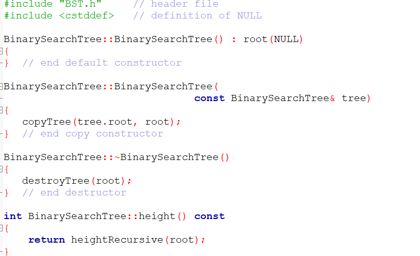 the Binary Search Tree class,which performs an insertion as in an AVL