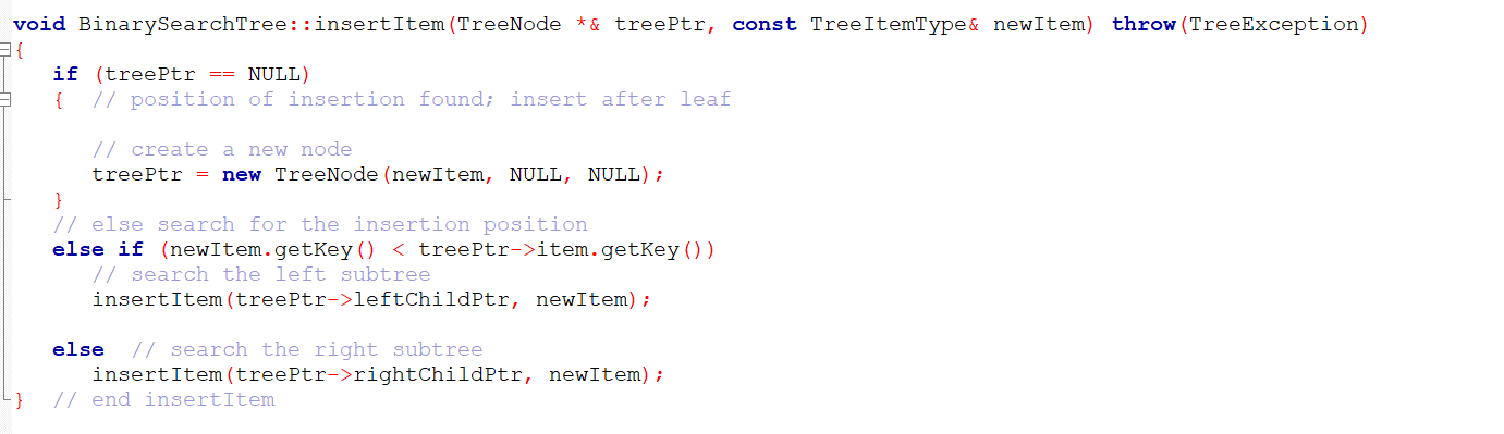 integers using the usual insert of the Binary Search Tree class on