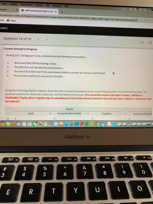  View History Bookmarks People Tab Window Help Gradea > NWP Assessment
