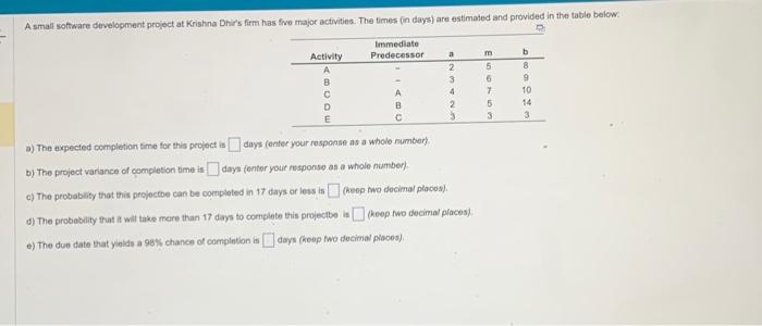 ooly parts a, b, c, and d a) Elased on the activity