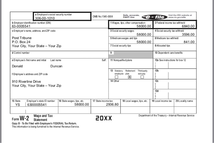 Donald and Dianne Duncan: Select the amount of investment income reported as