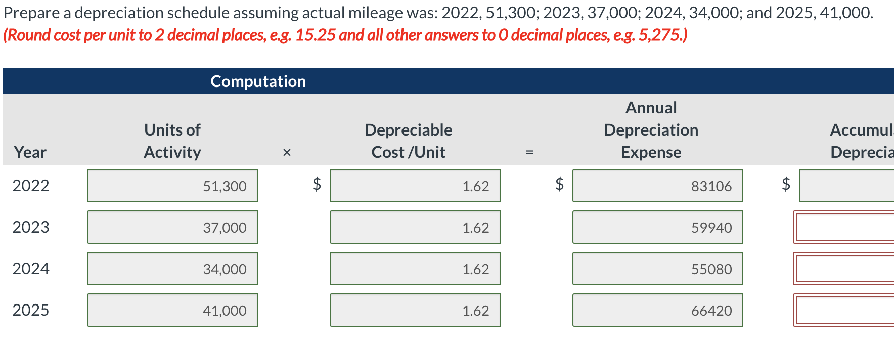 $273,346. Over its 4-year useful life, the bus is expected to be