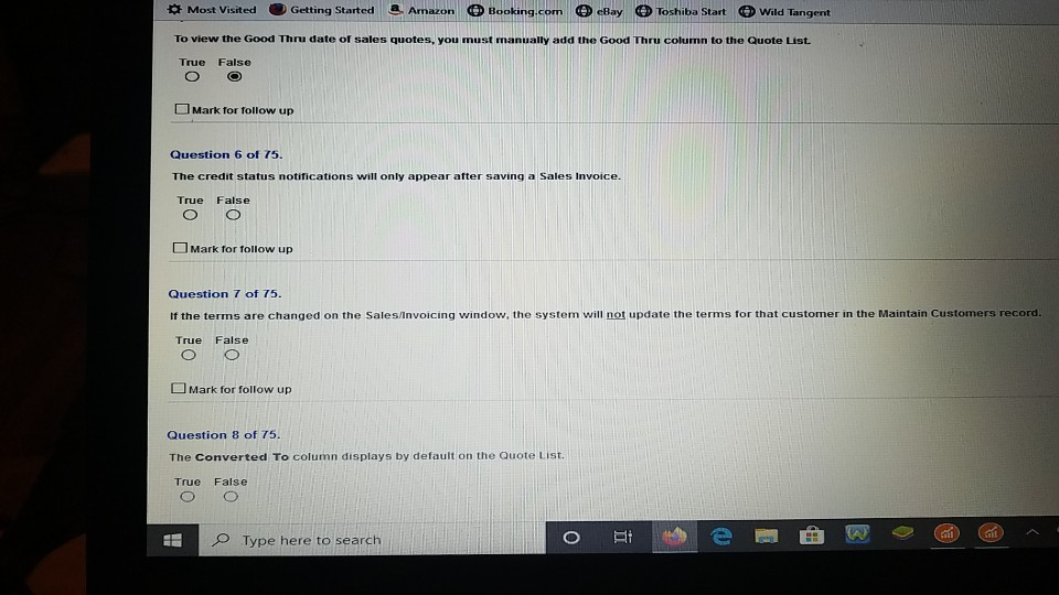 Most Visited Getting Started 2 Amazon Booking.com eBay Toshiba Start Wild