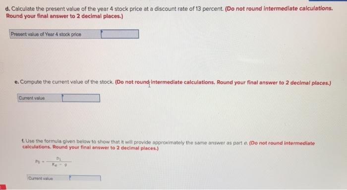 to grow at a constant rate of 6 percent over the next