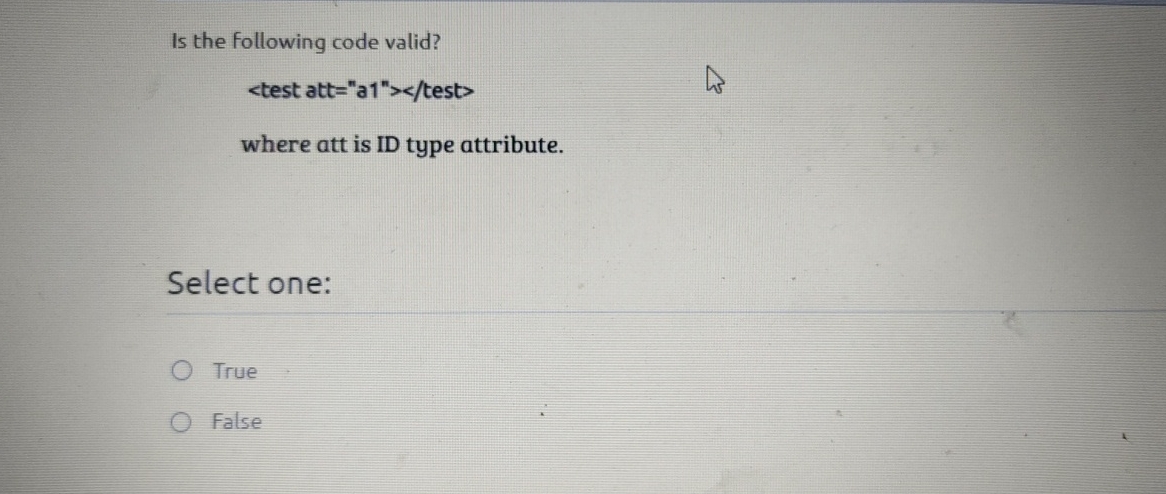  Is the following code valid? where att is ID type attribute.