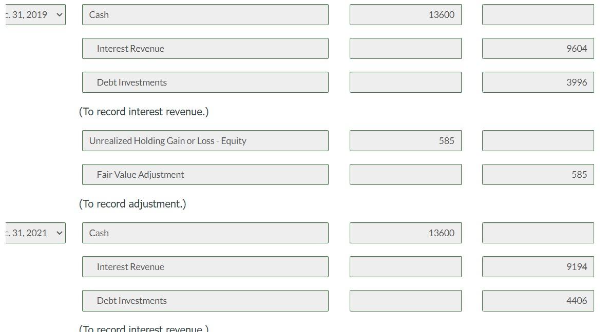 (a) Prepare the journal entry to record the purchase of these bonds