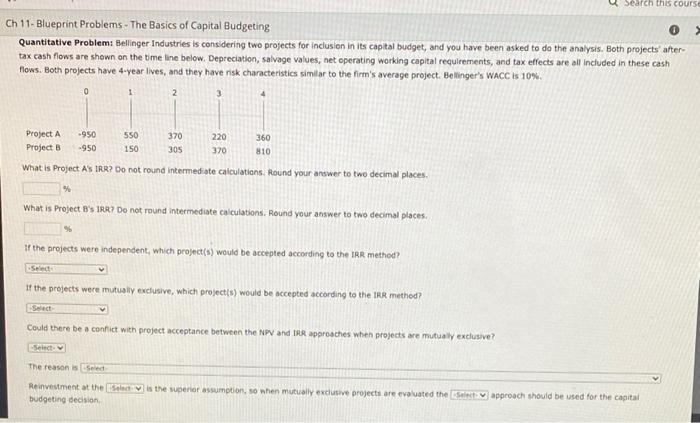1&2 selections are neither, project a, project b, or both project a