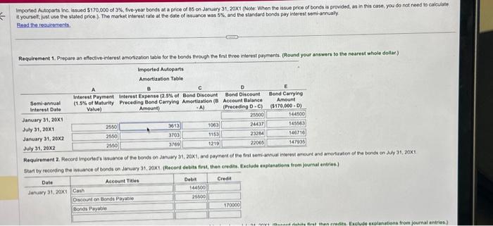is this correct if not can you do the correct charts. Read