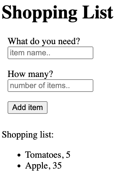  import React from "react"; export const ShoppingListOutput =({ items })=>{ return