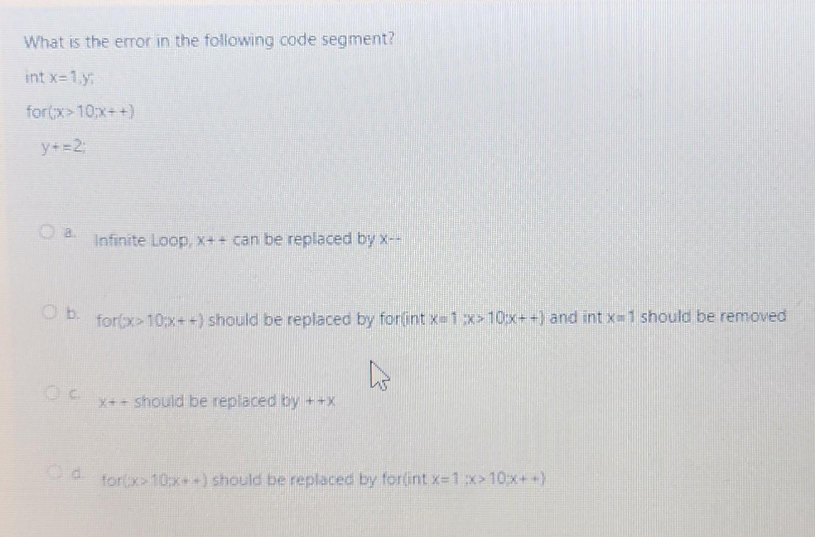 the following function definition? int foint x int y ) \{printf("result is