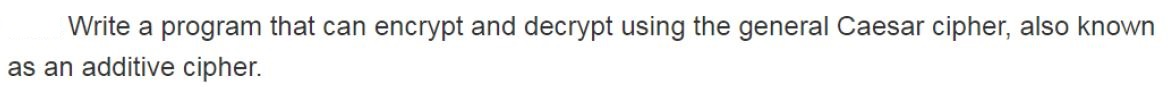 I was given this program problem for a class. We can right