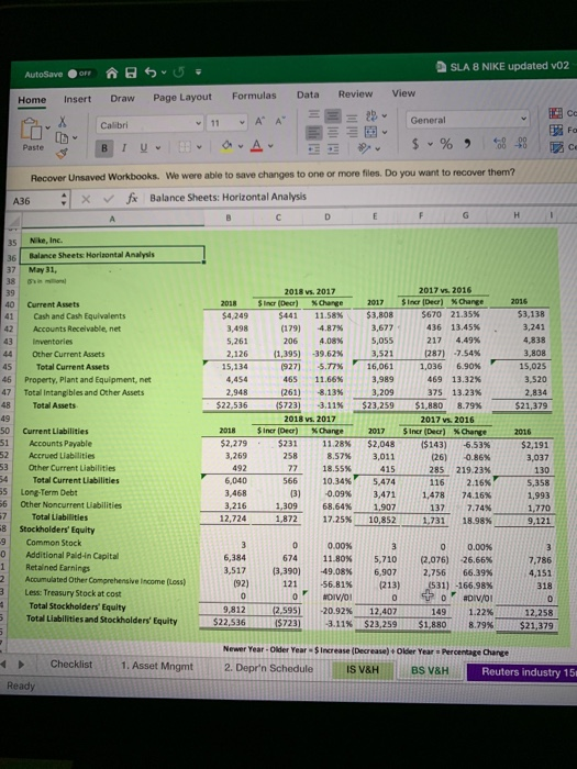 + Recover Unsaved Workbooks. We were able to save changes to one