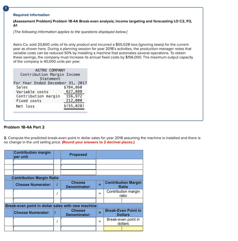 forecasting LO C2, P2, A1 [The following information applies to the questions