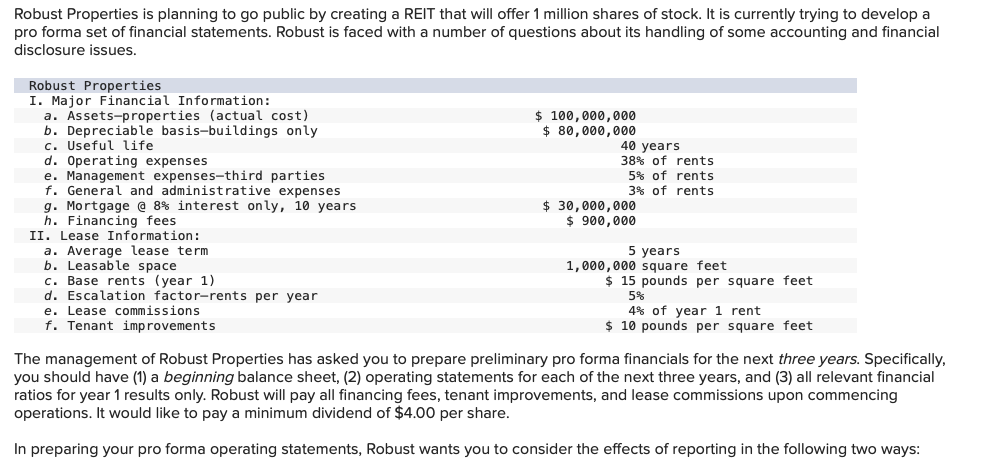 Can someone please solve for EPS, FFO, and ROC under both approaches?