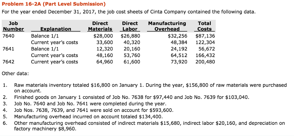 b. Prepare the adjusting entry for manufacturing overhead, assuming the balance is