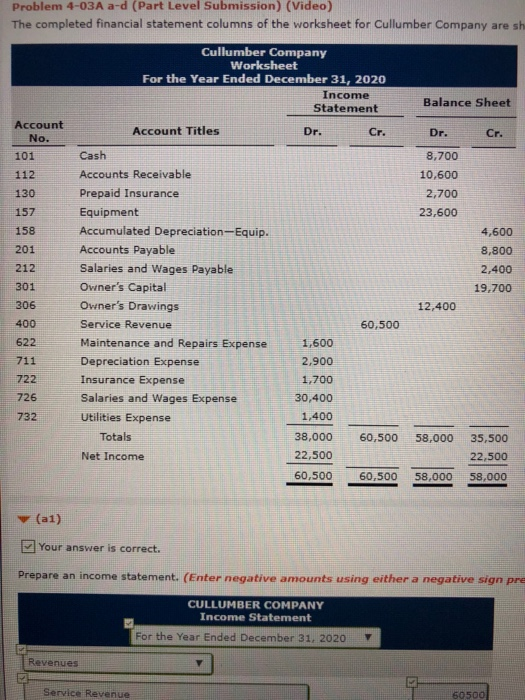  need help with part A2 which is preparing the owners equity