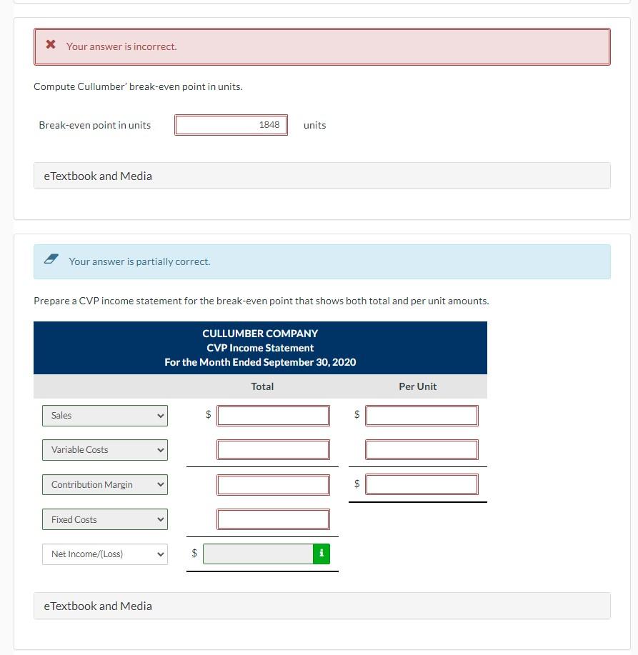 for September 2020. Compute the unit contribution margin. Unit contribution margin Your