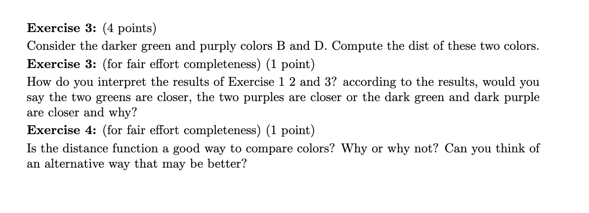 3-tuple (r,g,b) where r represents the red component, g represents the green