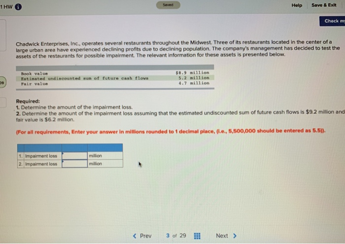  Saved Help Save & Exit Check m Chadwick Enterprises, Inc, operates