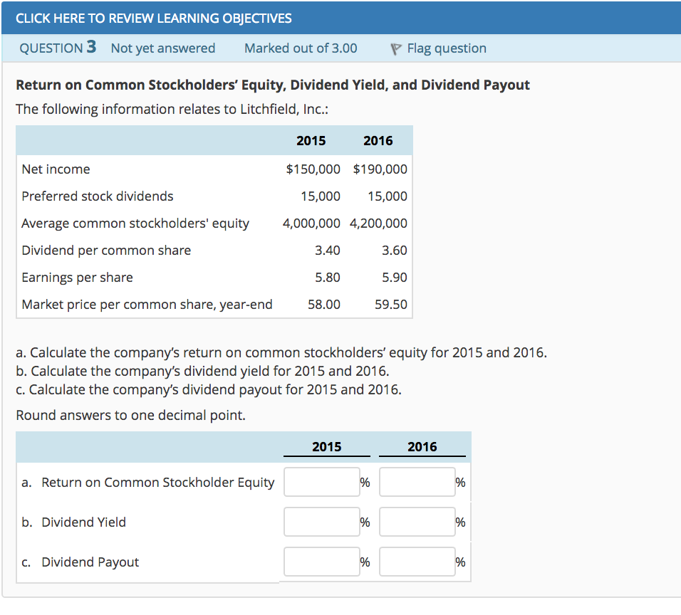  CLICK HERE TO REVIEW LEARNING OBJECTIVES QUESTION 3 Not yet answered