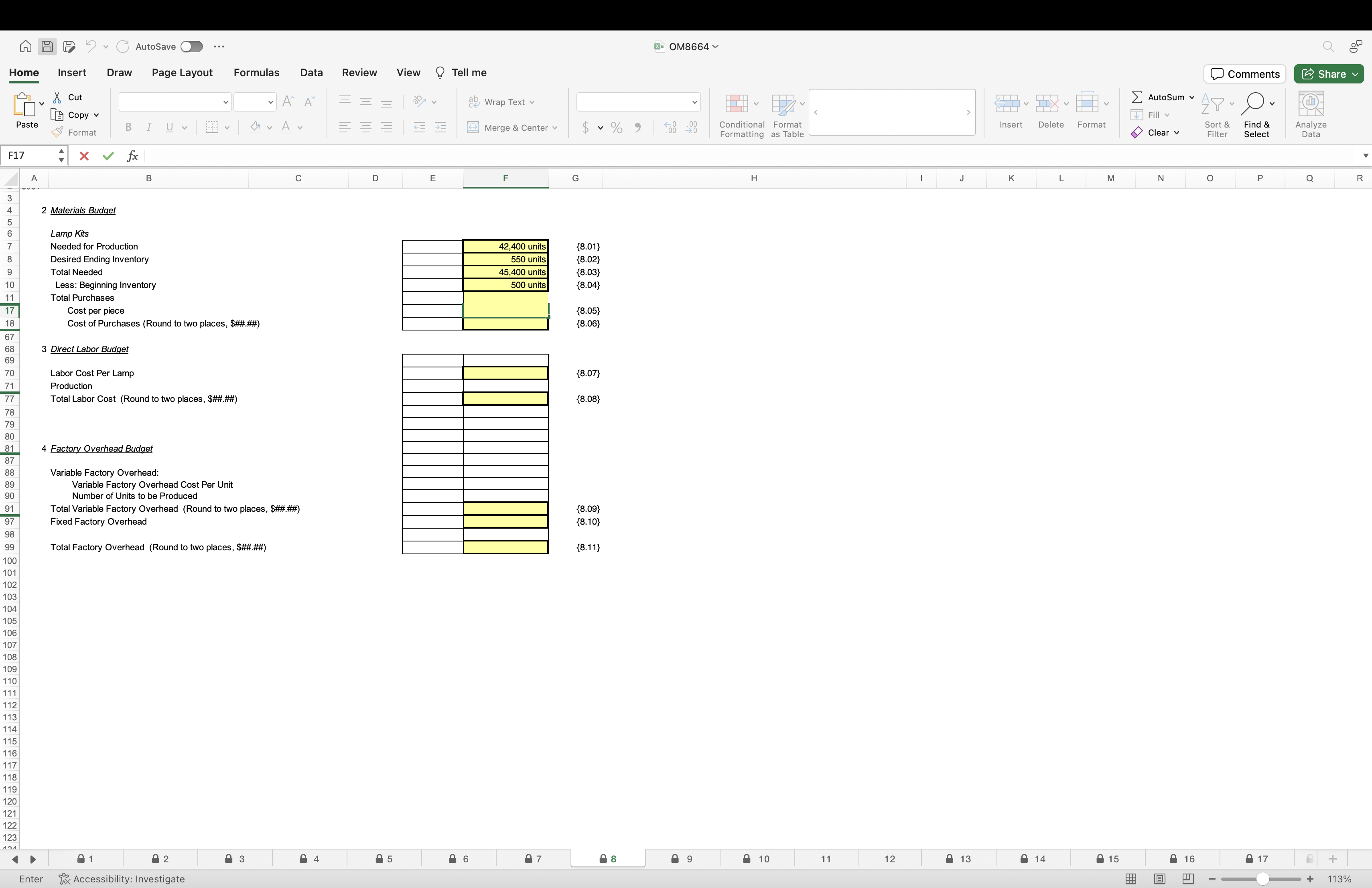  8.01-8.03 all the yellow boxes thank you! 