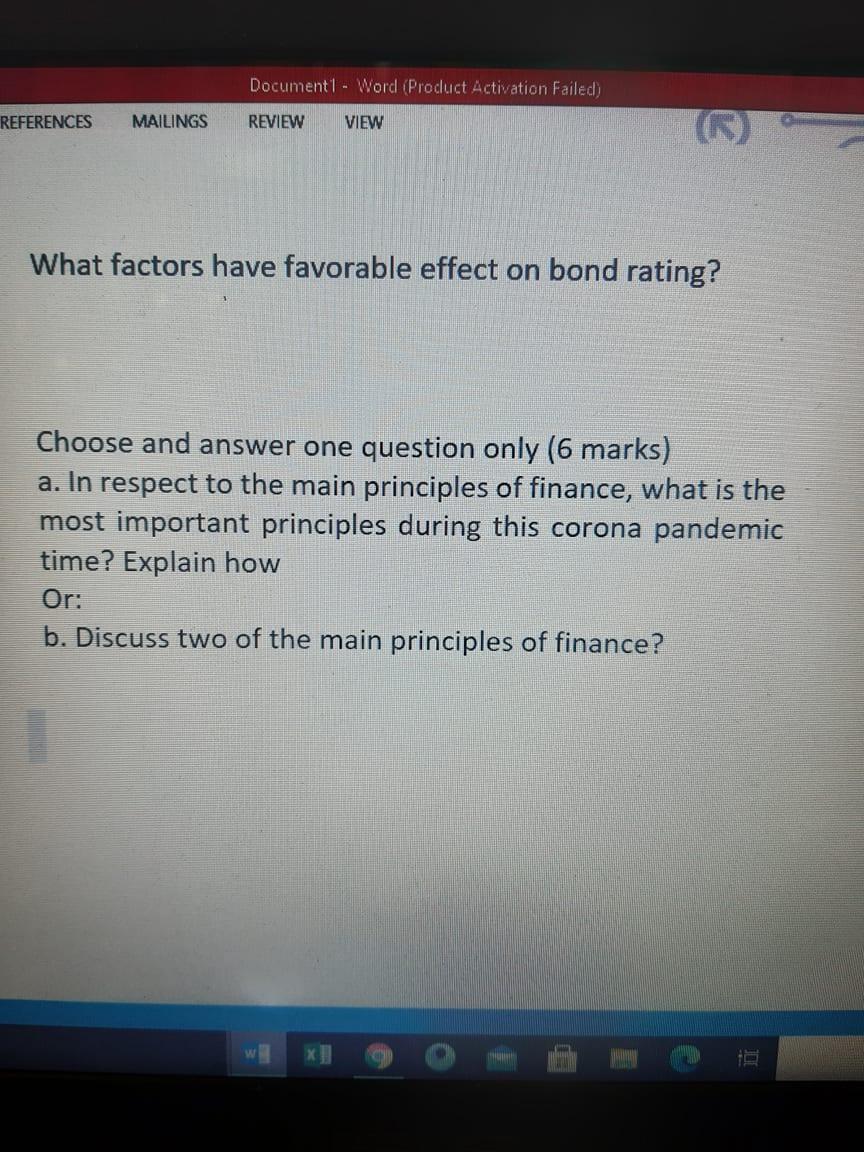 Document1 - Word (Product Activation Failed) REFERENCES MAILINGS REVIEW VIEW What